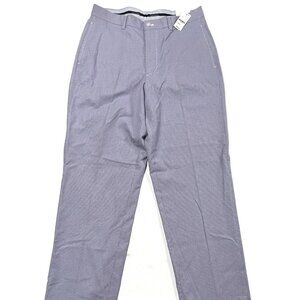 Brooks Brothers Hudson Pants Men 33 x 32 Chino Blue Plaid Flat Relaxed Cotton